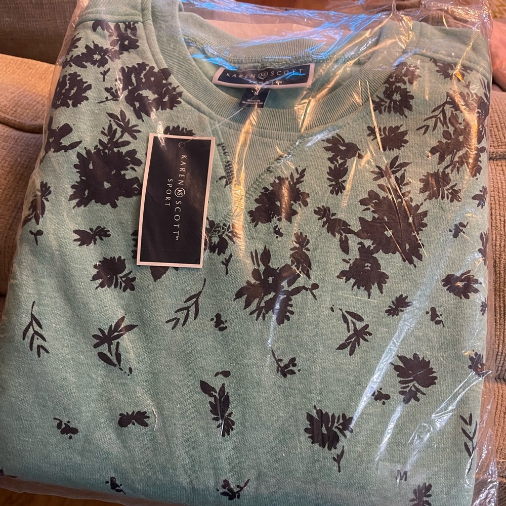 Karen Scott Mint COND HTHR Size medium